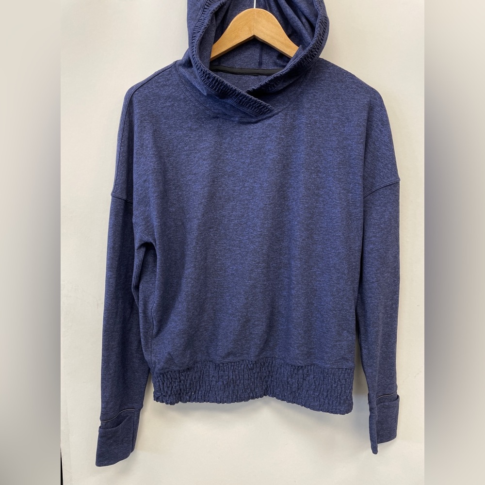 Lululemon Lead The Pack Hoodie EUC Size 12 Heathered Blue Rulu Relaxed Fit